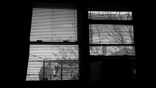View of building through window