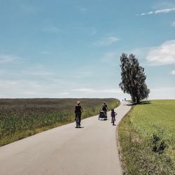 Person walking on field