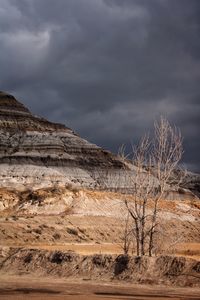 Scenic view of desert against sky