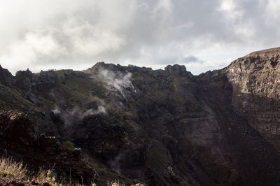 Low angle view of mountain against sky