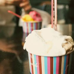 Close-up of ice cream cone