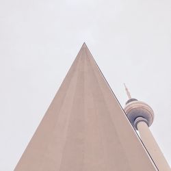 Low angle view of built structure against clear sky