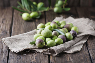 Close-up of fruits on table