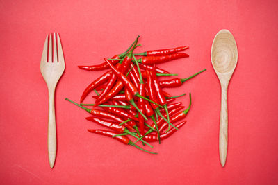 Close-up of red chili peppers