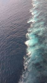 High angle view of sea shore