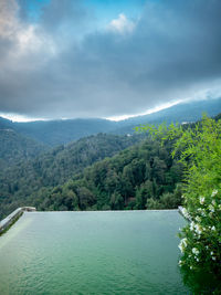 Scenic view of swimming pool against sky