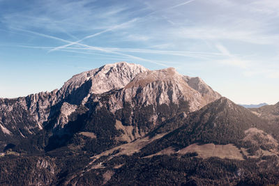 Scenic view of mountain range against sky