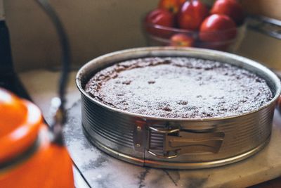Close-up of cake on a table