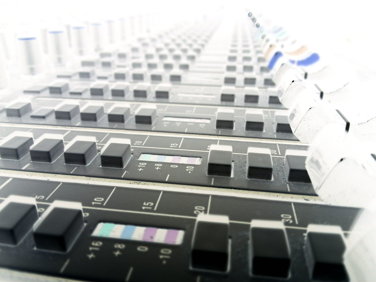 in a row, repetition, modern, indoors, low angle view, architecture, built structure, no people, building exterior, pattern, close-up, day, communication, city, selective focus, building, skyscraper, office building, white color