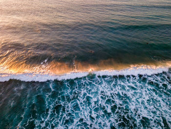 High angle view of sea