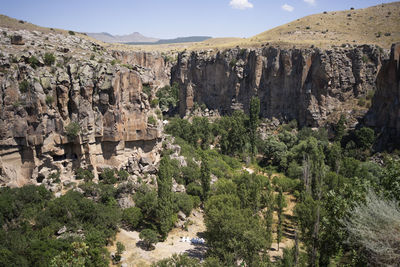 High angle view of rock formations