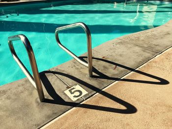 High angle view of swimming pool