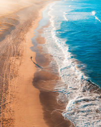 High angle view of beach