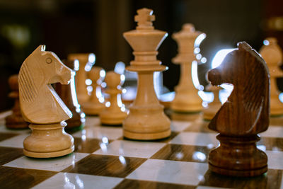 Close-up of chess board