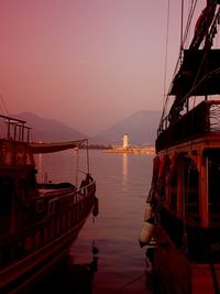 Boats in sea