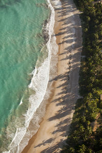 High angle view of beach