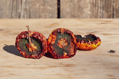 Close-up of fruits on table