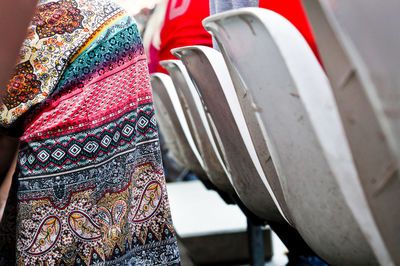 Close-up of multi colored woman