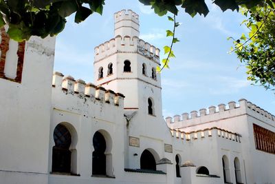 Low angle view of historic building against sky