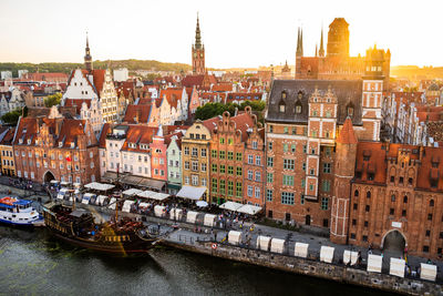 View of buildings at waterfront