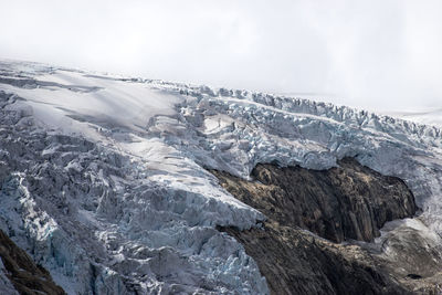 Scenic view of snowcapped mountain against sky