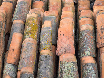 Detail shot of roof tiles