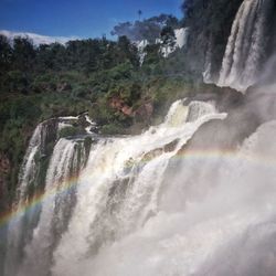 Scenic view of waterfall