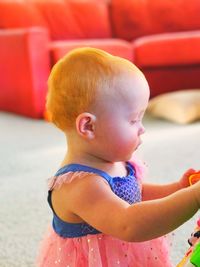 Cute redhead baby girl