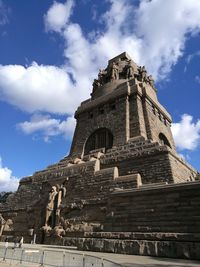 Low angle view of historical building against sky