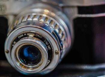 Close-up of camera