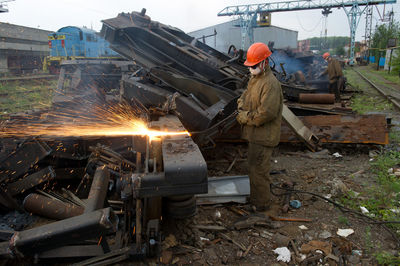 Worker working at workshop