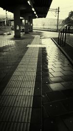 View of empty walkway