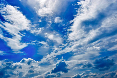 Low angle view of cloudy sky