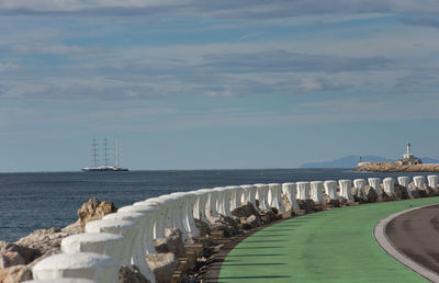 Panoramic shot of sea against sky