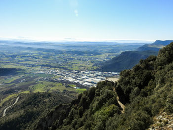 High angle view of landscape against sky