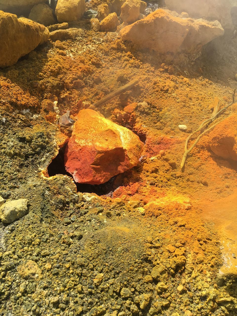 HIGH ANGLE VIEW OF ROCK FORMATIONS