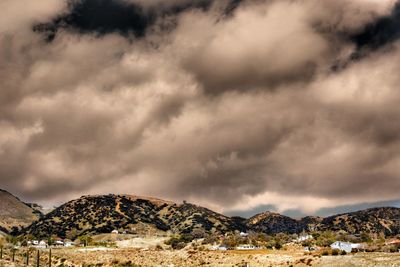 Panoramic shot of townscape against sky