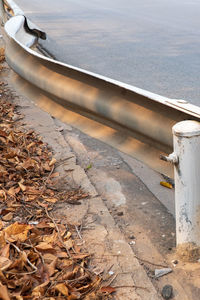 High angle view of road by land