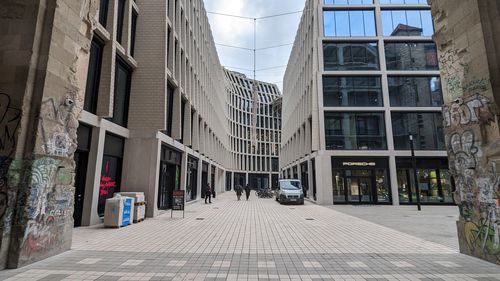 People walking on street in city