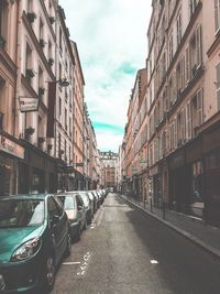 View of city street against sky