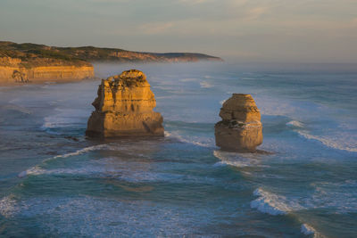 Rock formations at seaside