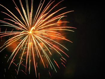 Low angle view of firework display