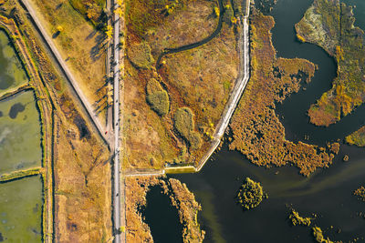 High angle view of water