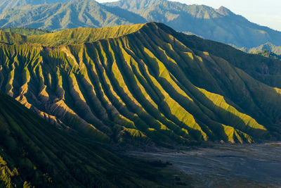 Scenic view of volcanic mountain