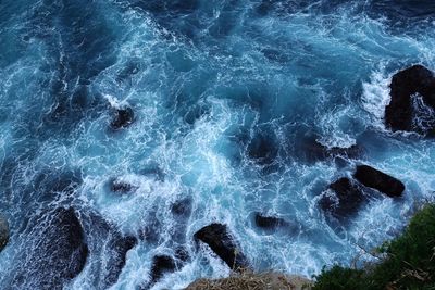 High angle view of sea