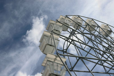 Low angle view of ferris wheel against sky