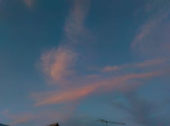 Low angle view of sky at sunset