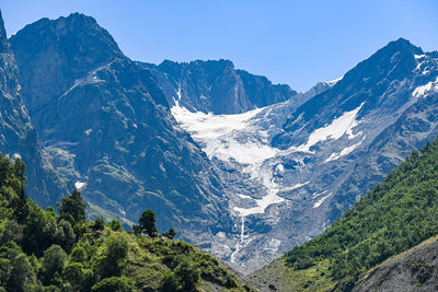 Scenic view of snowcapped mountains / glacier against sky