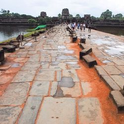 View of footpath in water