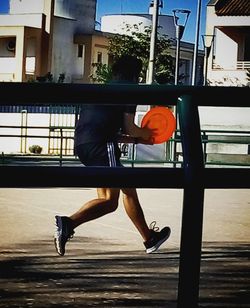 High angle view of basketball hoop